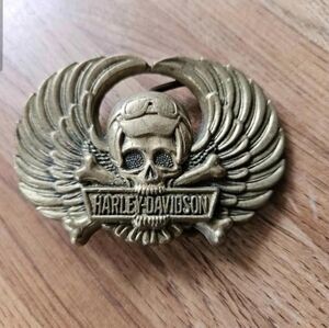 Rare 1990 Harley Davidson Baron Brass Belt Buckle